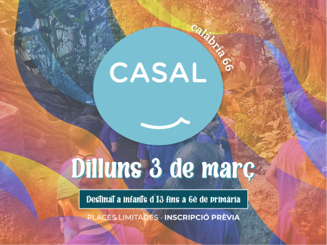 Cartell Casal Calàbria 66 pel dia 3 de Març