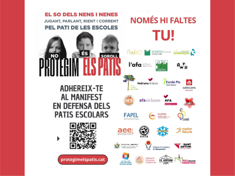 Cartell promocional de Protegim Els Patis Salesians Rocafort